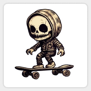 Skeleton Skateboarder Magnet